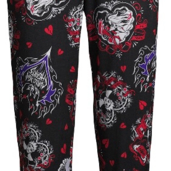 Womens Jogger Pajama Pants Disney Villians Ursula Maleficent Cruella Deville - Picture 8 of 9